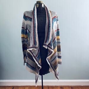 Olivia Sky knit open fly away cardigan sweater